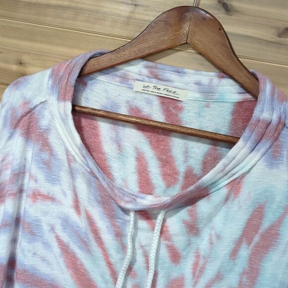 Free People Top Womens Medium Multicolor Best catch oversized tie-dye - Picture 3 of 10